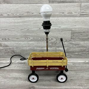 HTF RARE Vintage Radio Flyer Wagon Lamp 2007 Working Condition